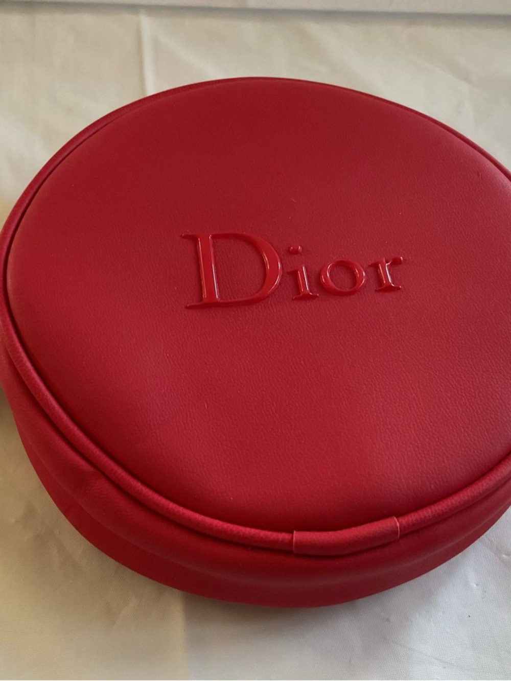 Dior Beauty Red Circle Cosmetic Bag/Case- New